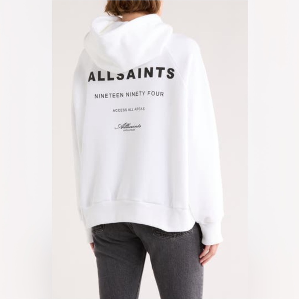 ALLSAINTS Tour Talon Logo Graphic HoodieSize L new without tags retail $219